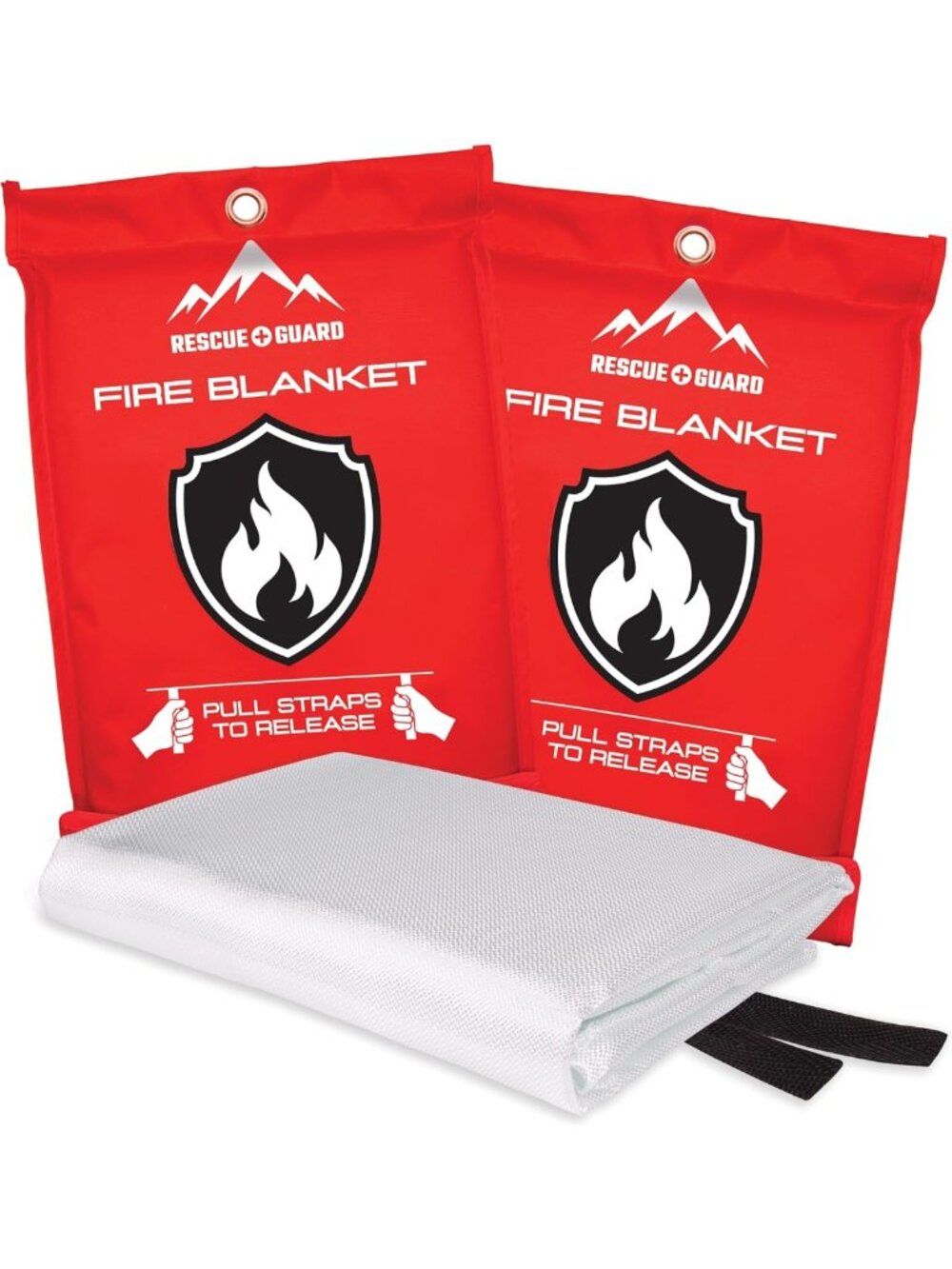 2 Pack 40”x40” Fire Blanket for Home & Kitchen Safety - Perfect Emergency Gift